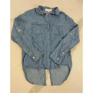 Thread and Supply Denim Chambray Button Up Shirt Women’s Size Small